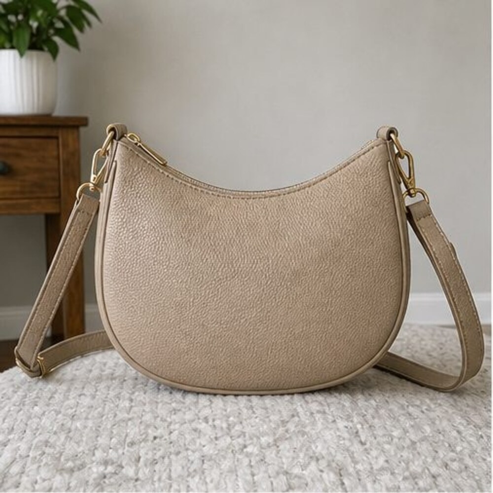 Slate Pebbled Crossbody Bag